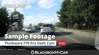 Thinkware F70 Pro Full HD WiFi Dash Cam  Sample Footage  BlackboxMyCar [upl. by Howlend]