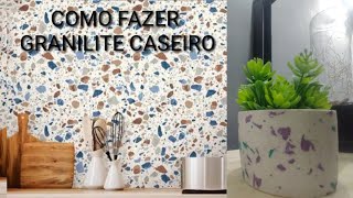 GENIAL COMO FAZER GRANILITE CASEIRO  ARTESANATO COM GRANILITE  PEÇAS DECORATIVAS COM GRANILITE [upl. by Ellehsal292]