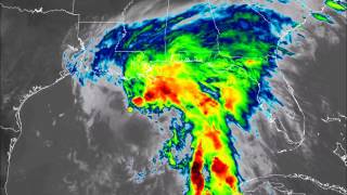 GOES16 Infrared Imagery of Tropical Storm Cindy [upl. by Dobson]