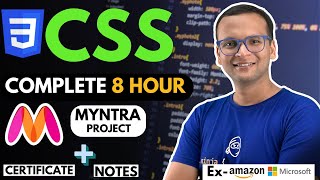 🚀 🔥 CSS Complete Course 2024 for Beginners  Myntra Project  Notes  GitHub  Certification [upl. by Skyler546]