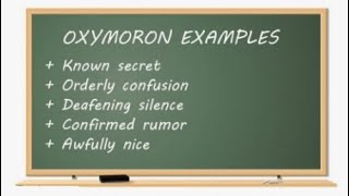 What is an oxymoron [upl. by Eirovi391]