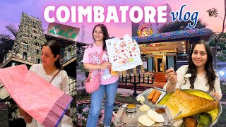 COIMBATORE vlog  LEGENDARY food amp famous Temples Lulu Mall Silk Saree Shopping Hotel Vivanta [upl. by Guillema]