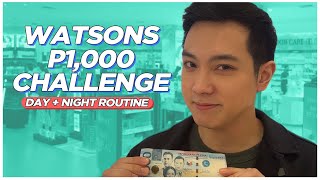 P1000 DAY amp NIGHT Skincare Routine from WATSONS 🤔🛍 Filipino  Jan Angelo [upl. by Burty316]