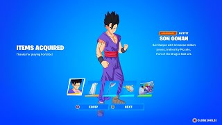 Buying all Dragon Ball cosmetics Fortnite Battle Royale [upl. by Haerr]