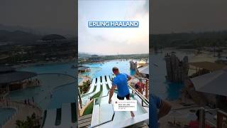 Erling Haaland in water park 🫨🫣😱watermagicshortswaterpark newvideo fifa 433 clashofclans [upl. by Rebor]