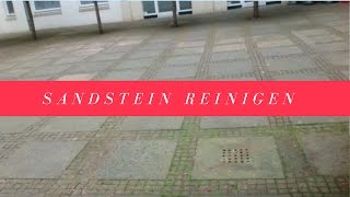 ✅✅ Sandstein reinigen  Algen und Moos entfernen SteinDoktor ✅✅ [upl. by Aicilanna]