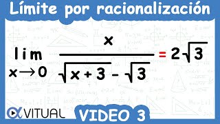 Límite Indeterminado 00 por Racionalización  Video 3 de 5 [upl. by Namrac]