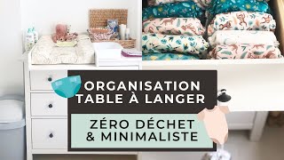 MON ORGANISATION TABLE À LANGER  Zéro déchet amp minimaliste 🌿 [upl. by Anhpad820]