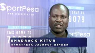 Meet Shadrack Kitur SportPesas latest Kshs 22M Jackpot Winner [upl. by Tj]