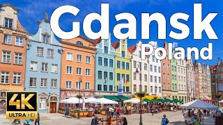 Gdansk Poland Walking Tour 4k Ultra HD 60 fps  With Captions [upl. by Xer254]