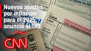 El IRS anuncia ajustes fiscales por la inflación para el año tributario 2025 [upl. by Kassab772]