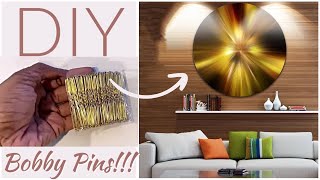 SEE HOW I USED Hair PINS ON THE WALL DIY IDEA USING BOBBYPINS [upl. by Chita]