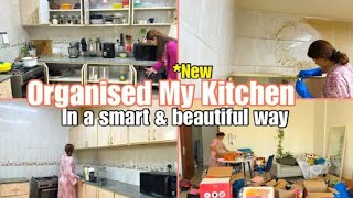 Magical How To Remove 💯THICK GREASE From KITCHEN Walls amp Cabinets✨CLEAN amp ORGANISE my New Kitchen💖 [upl. by Dnalhsa]