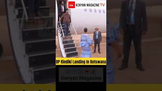 Kenyas Deputy President Kithure Kindiki landing in Botswana [upl. by Ennayelhsa]