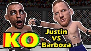 Justin Gaethje KOs Edson Barboza in the First Round  UFC Philadelphia [upl. by Countess661]