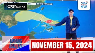 Unang Balita sa Unang Hirit NOVEMBER 15 2024 HD [upl. by Drehcir]