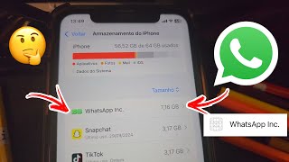 🤔 WhatsApp Inc O QUE É ISSO OCUPANDO MEMÓRIA NO IPHONE [upl. by Gabler]