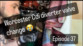 Episode 37 Worcester Cdi diverter valve change BALLACHE plumber [upl. by Thinia945]