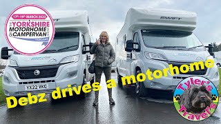 Yorkshire Motorhome Show March 2023 Deb drives a Motorhome and we look at Consort Conversions [upl. by Sucramed]