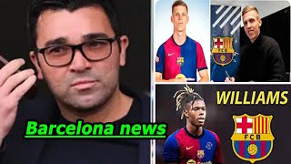 Deco officially signs with Dani Olmo surprising Neco Williams Barcelona news [upl. by Orag]