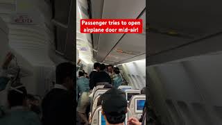 Passenger tries to open airplane door on Korean Air A330 airbus aviation turbulence [upl. by Naimaj]