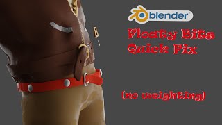 Blender Tutorial  Quick Fix for Floating Accessories after Rigging [upl. by Hatokad252]