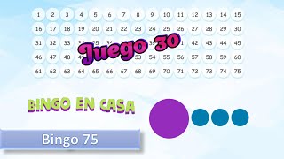 Bingo 75 Bolas en Casa  Juego 30  Bingo Casero Online [upl. by Call]