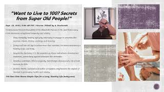 quotSecrets to Longevity What Do Super Old Folks Really Eatquot [upl. by Retxab]