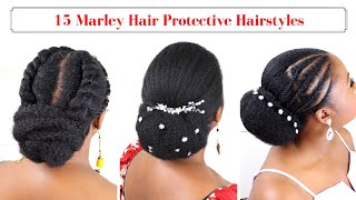 15 Protective Hairstyles for Short to Medium Length Natural Hair Hairstyles Using Marley Hair [upl. by Nele981]