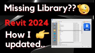 Missing Revit 2024 Content Library  How to update Revit 2024 Library [upl. by Asirrom]