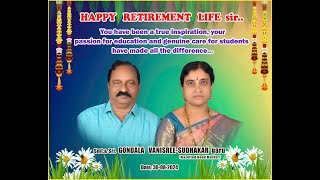 G Sudhakar sir Retirement ceremony [upl. by Adalai]