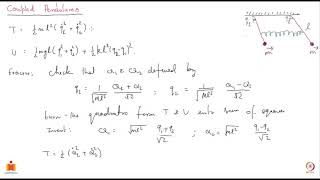 Classical Mechanics L22 Coupled pendulums normal modes [upl. by Inanak24]