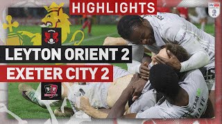 HIGHLIGHTS Leyton Orient 2 Exeter City 2 9424 EFL Sky Bet League One [upl. by Esylle584]