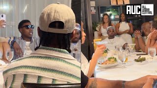 Roddy Ricch Pulls Up On Rob49 At Label Dinner In Miami [upl. by Lebanna]