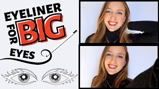 HOW TO APPLY EYELINER FOR BIG ROUND EYES 2020 [upl. by Siloum]