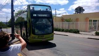 Riding the Tourism Line bus in Curitiba Brazil [upl. by Etna]