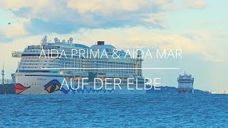 AIDAprima und AIDAmar auf der Elbe [upl. by Adrea]