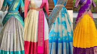 half saree designs newtrending half sarees2024blouse saree halfsarees fashion [upl. by Mauldon913]