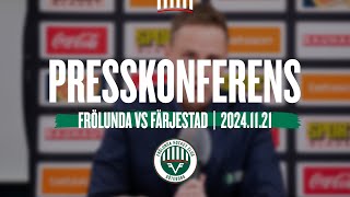 Presskonferensen efter Frölunda – Färjestad [upl. by Volding265]