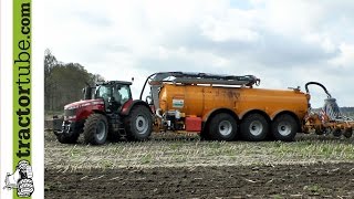 Gülle grubbern mit Veenhuis 30 m³ und MF 8670 durch Terhuf  Slurry injection [upl. by Nabla56]