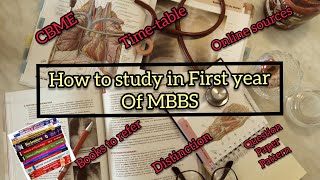 HOW TO STUDY DURING FIRST YEAR OF MBBS ONLINE SOURCESBOOKSDISTINCTION [upl. by Znarf973]