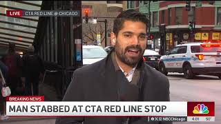 Man stabbed at CTA Red Line station in Chicago [upl. by Linnell]