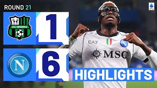 SASSUOLONAPOLI 16  HIGHLIGHTS  Osimhen Completes Superb HatTrick  Serie A 202324 [upl. by Ennairol]