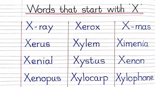 Words That Start With  X   X  Letter Words [upl. by Milas257]