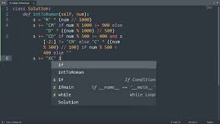 Leetcode 12 Integer to Roman in Python  Python Leetcode  Python Coding Tutorial  Interview [upl. by Alyakam]