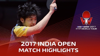 2017 India Open Highlights Yuto Muramatsu vs Achanta Sharath Kamal R16 [upl. by Cinda]