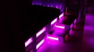 Bett aus EUROPaletten  Hochbett amp Rutsche LED [upl. by Blunk]