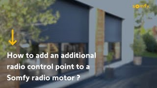 How to Add an Additional Radio Control Point to a Somfy Radio Motor [upl. by Raffaj394]