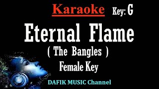 Eternal Flame Karaoke The Bangles Female key G [upl. by Eonak]