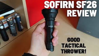 Sofirn SF26 Review  Tactical Thrower Flashlight with SFT40 Piercing Beam [upl. by Desai282]